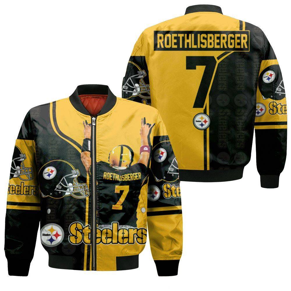 7 Ben Roethlisberger 7 Pittsburgh Steelers Great Player 2020 NFL Season Bomber Jacket