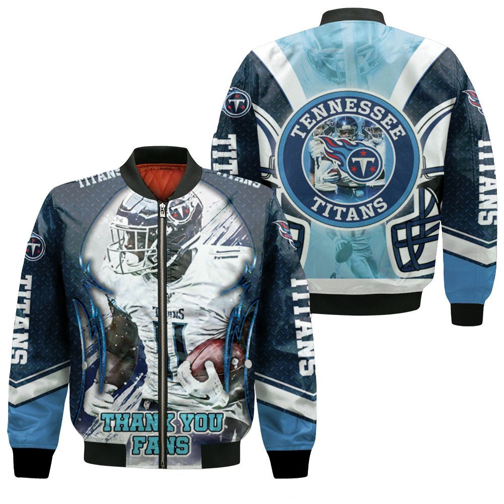 A.J.Brown Tennessee Titans Super Bowl 2021 AFC South Division Champions Bomber Jacket