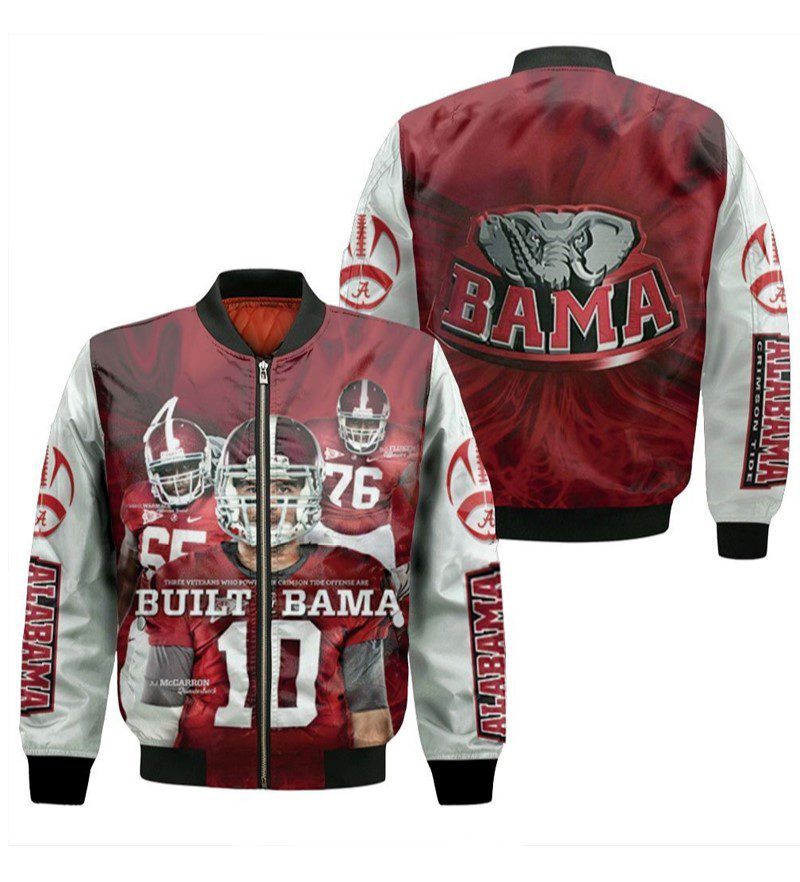 Alabama Crimson Tide Chance Warmack Mccarron Flucker Built By Bama Bomber Jacket