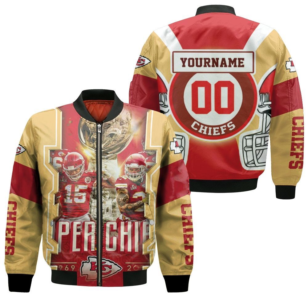 AFC West Division Kansas City Chiefs Champions 2021 Super Bowl Personalized Bomber Jacket