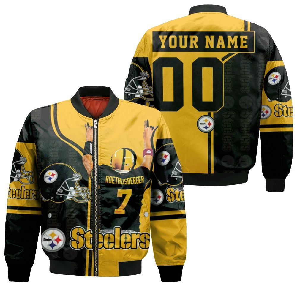 7 Ben Roethlisberger 7 Pittsburgh Steelers Personalized Great Player 2020 NFL Personalized Bomber Jacket