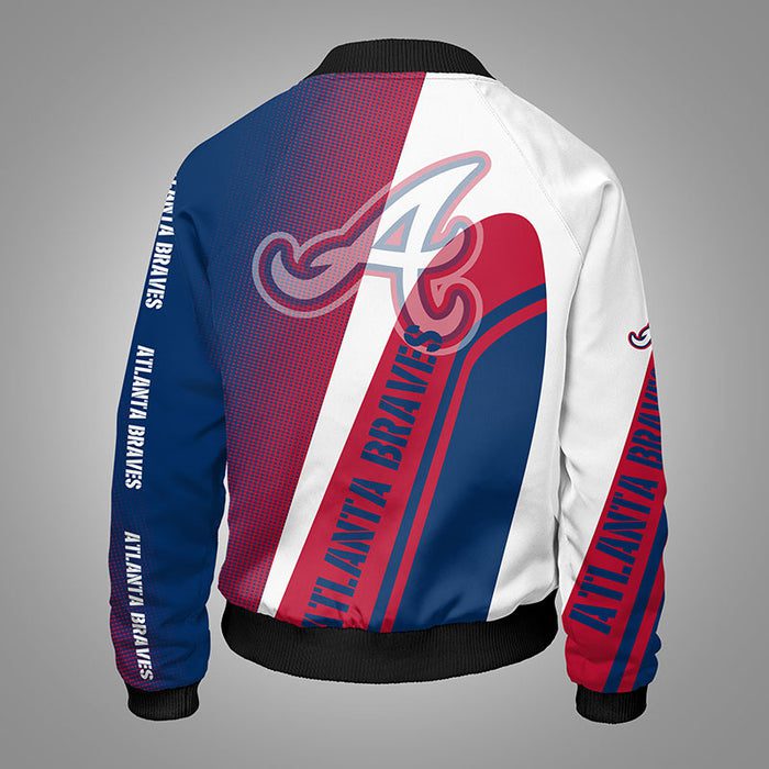 Atlanta Braves Red Blue Bomber Jacket
