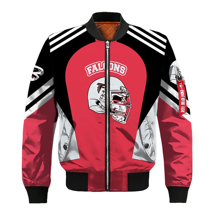 Atlanta Falcons Skull Red Bomber Jacket