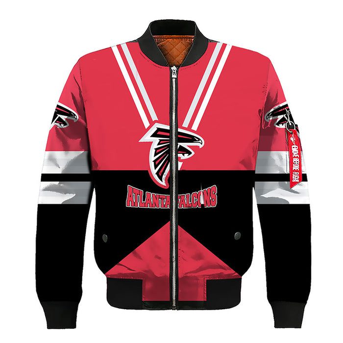 Atlanta Falcons Red Black Bomber Jacket