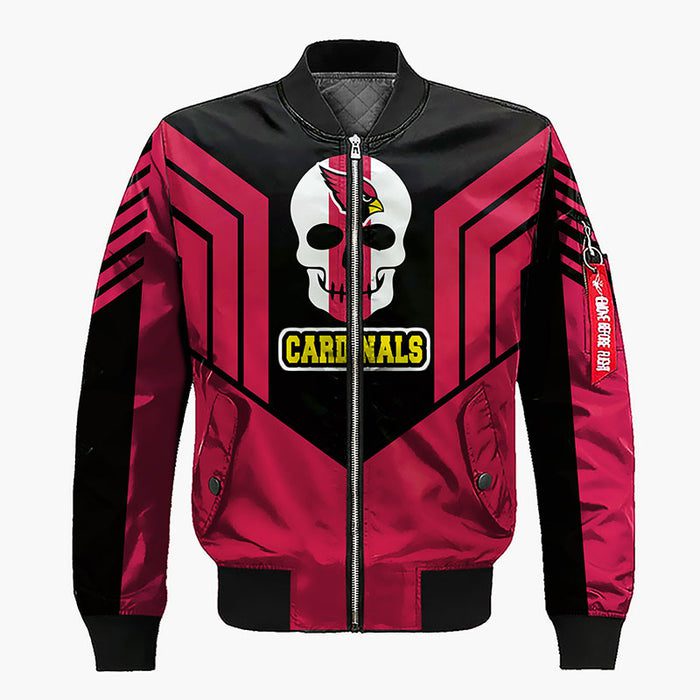 Arizona Cardinals Skull Red Bomber Jacket