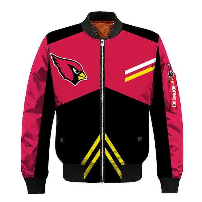 Arizona Cardinals Red Yellow Bomber Jacket