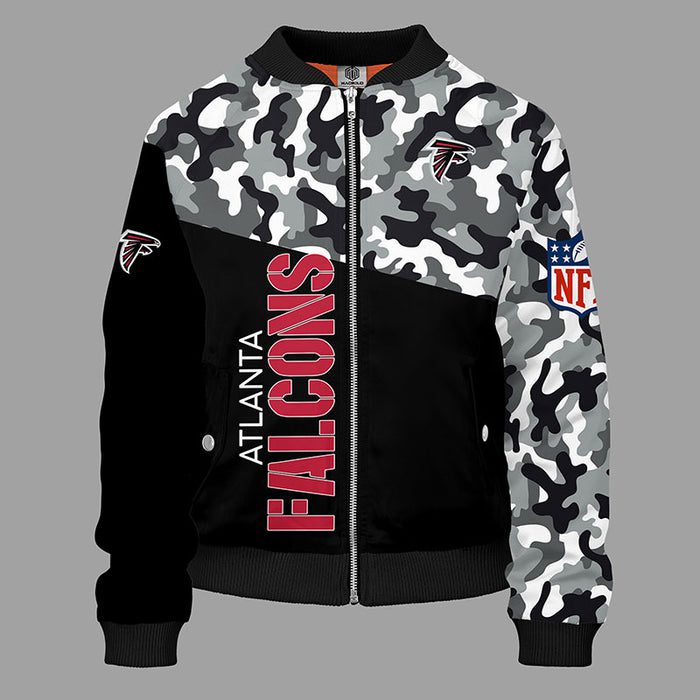 Atlanta Falcons Camouflage Red Bomber Jacket