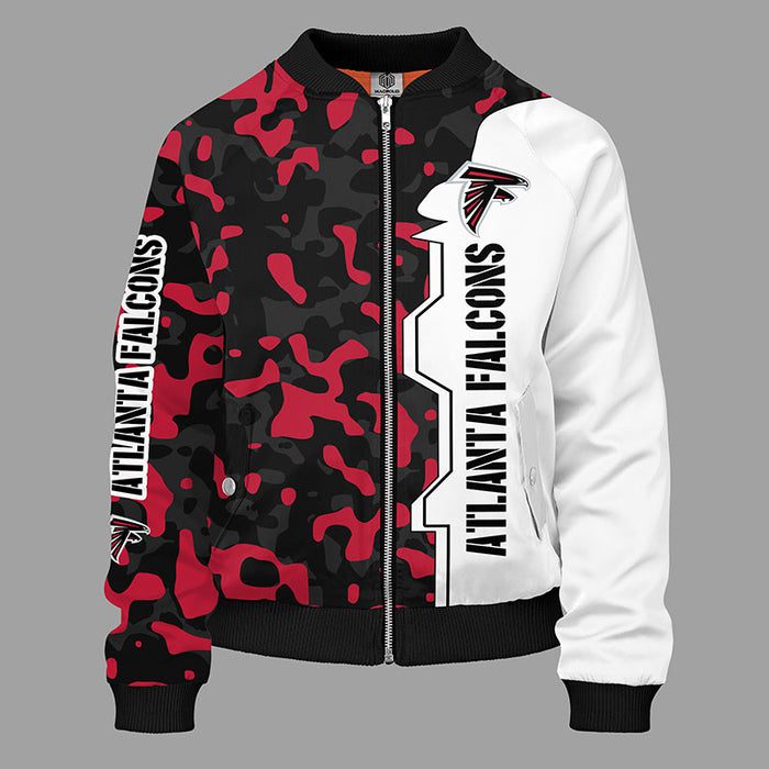 Atlanta Falcons Camouflage Red Bomber Jacket