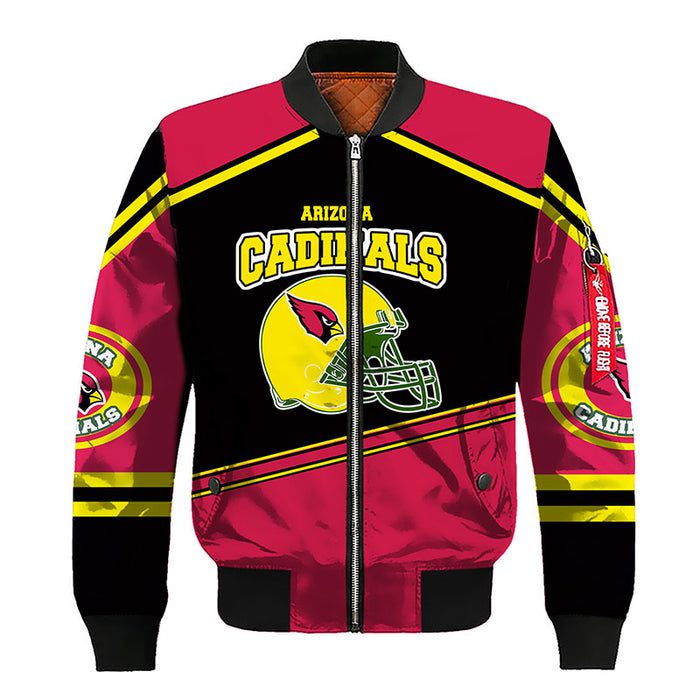 Arizona Cardinals Skull Red Black Bomber Jacket