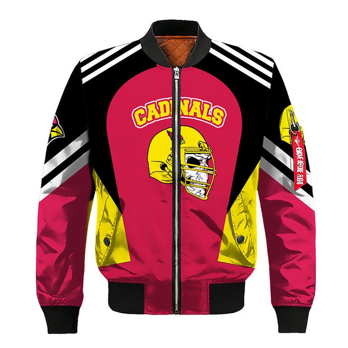 Arizona Cardinals Skull Red Black Bomber Jacket