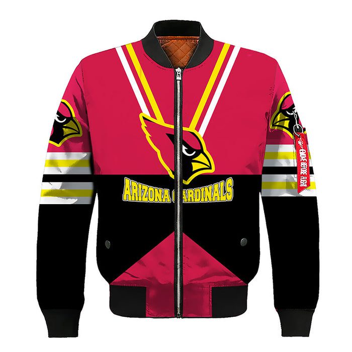 Arizona Cardinals Red Yellow Bomber Jacket ??Fanatics