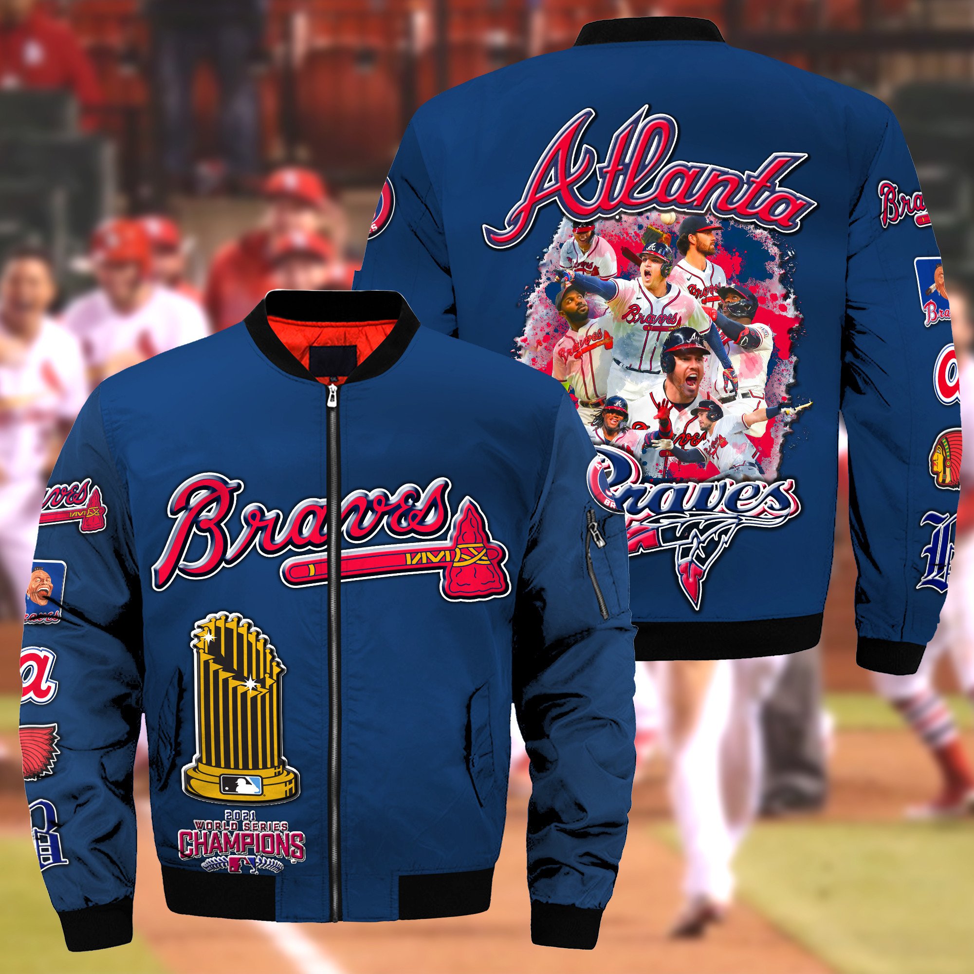 Atlanta Braves Bomber Jacket 3D Personalized For Fans