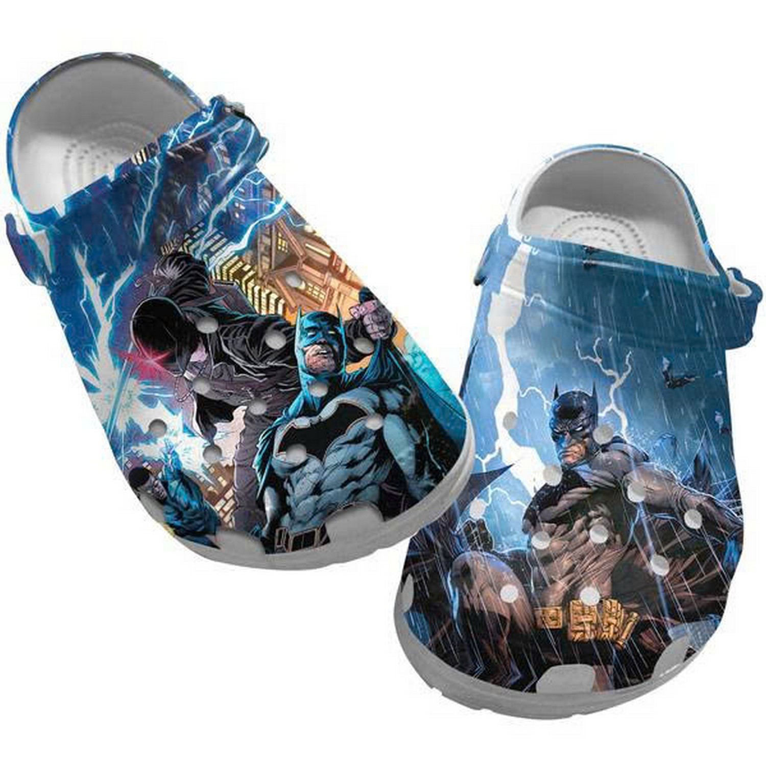 Batman Comic Fighting Crocs Clogs Shoes For Kids And Adults