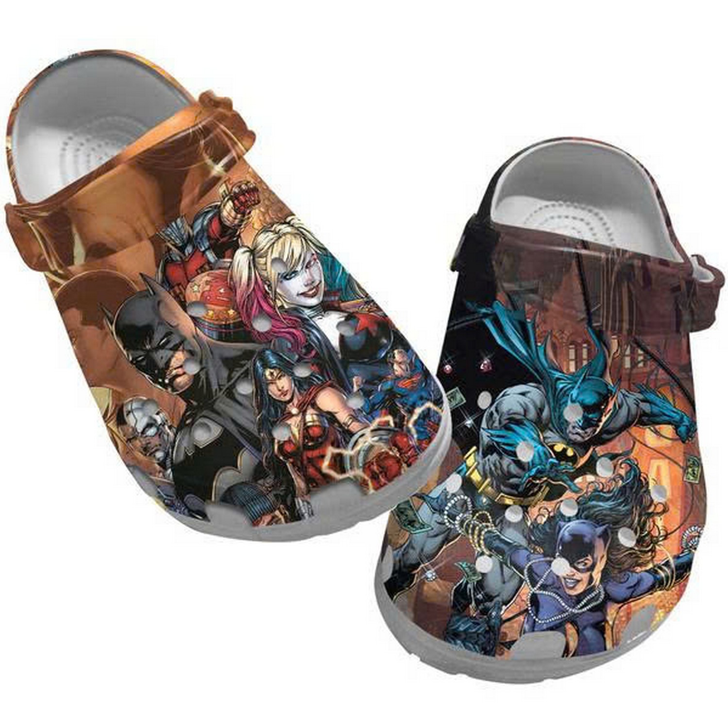Batman Dc Comic University Cartoon Characters Crocs Clogs Shoes For Kids And Adults