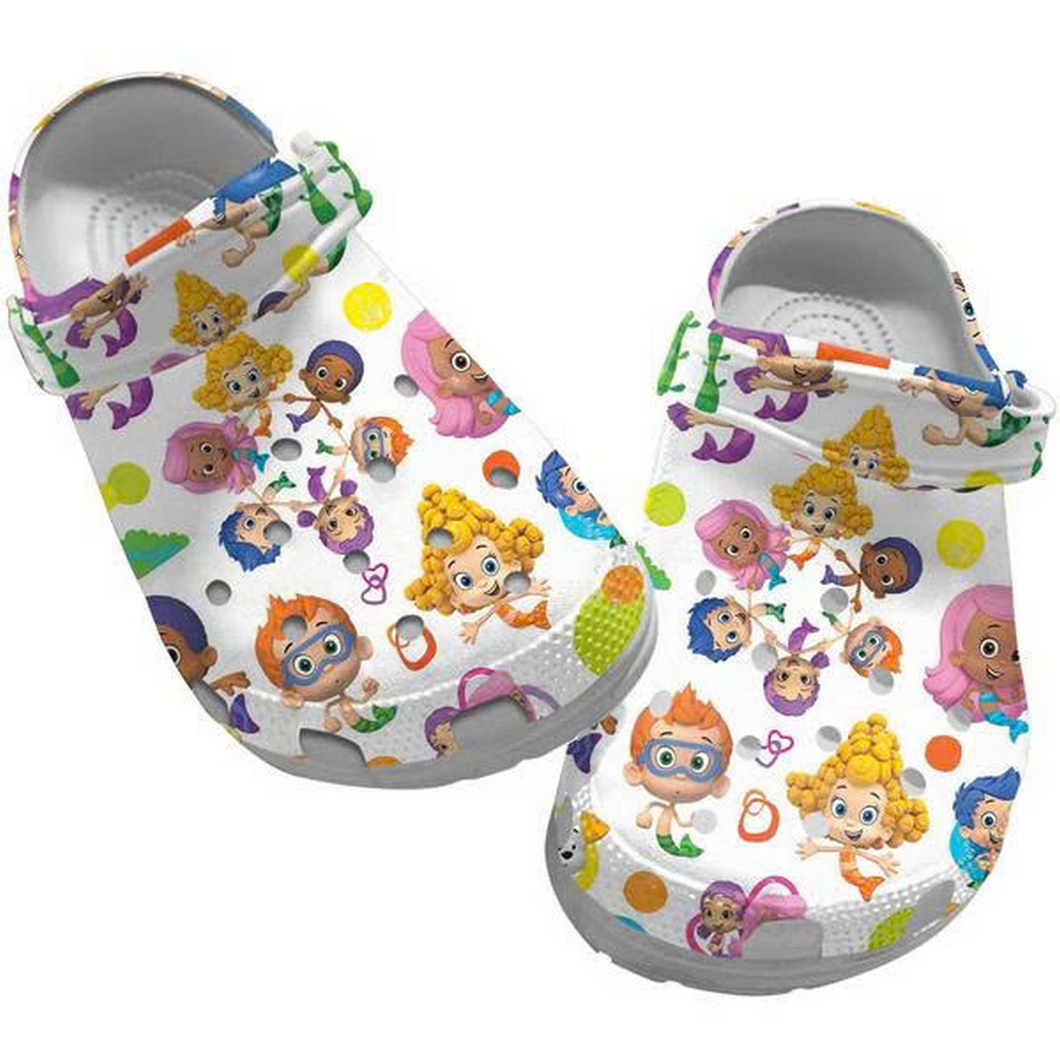 Bubble Guppies Cute Characters Happily Play Together Crocs Clogs Shoes For Kids And Adults Crocs Clogs Shoes For Kids And Adults