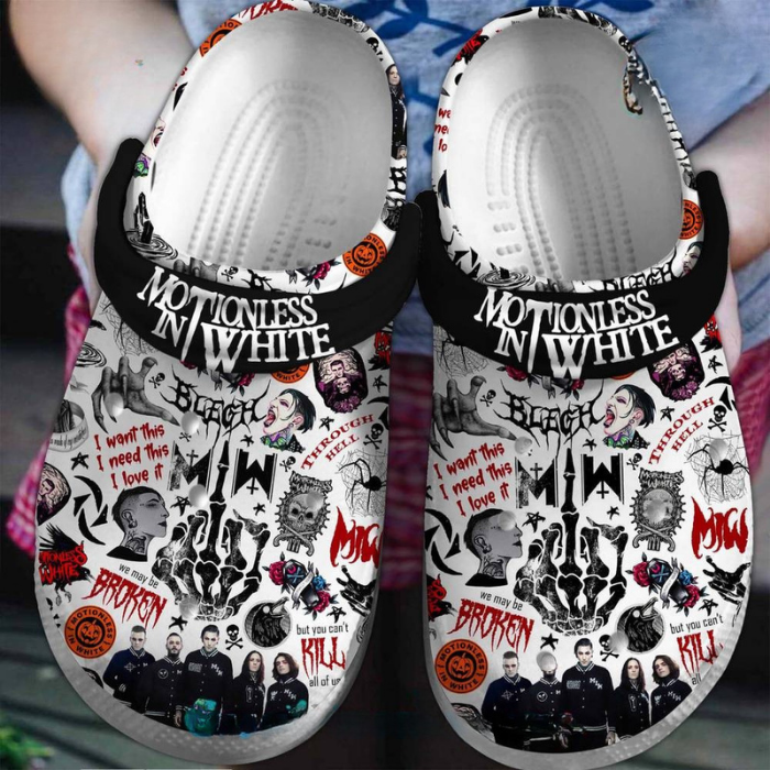 Motionless In White Trendy Music Style Crocs Clogs Shoes Fast Shipping Worldwide