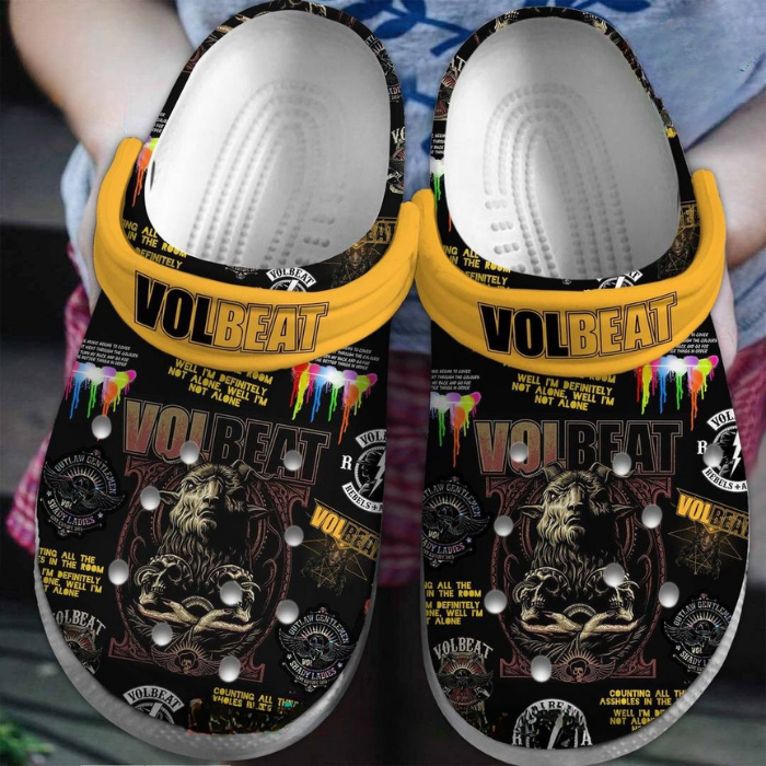 Cool VolBeat Mystery Black Rock Band Music Crocs Clogs Shoes For Men And Women