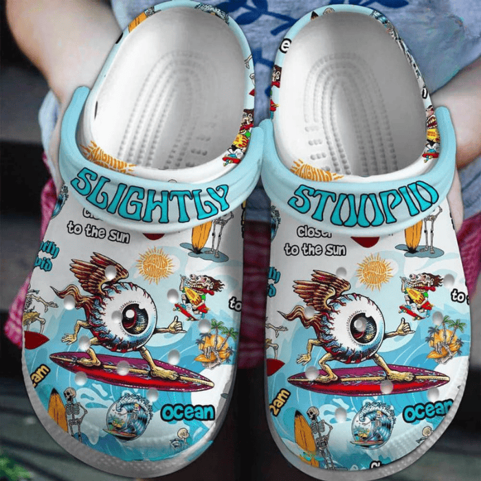 Slightly Stoopid Creepy Eyeballs Closer To The Sun Crocs Clogs Shoes Fast Shipping Worldwide