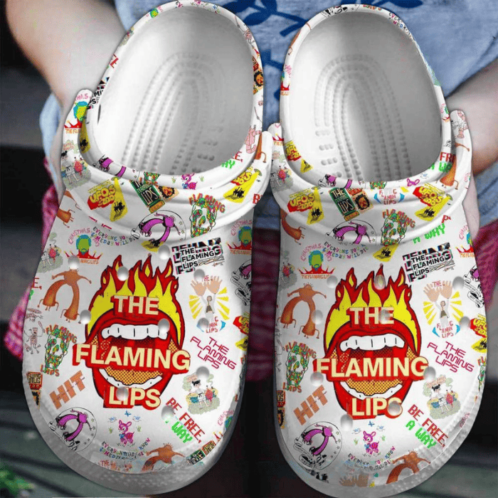 The Flaming Lips Classic Chaotic White Music Crocs Clogs Shoes