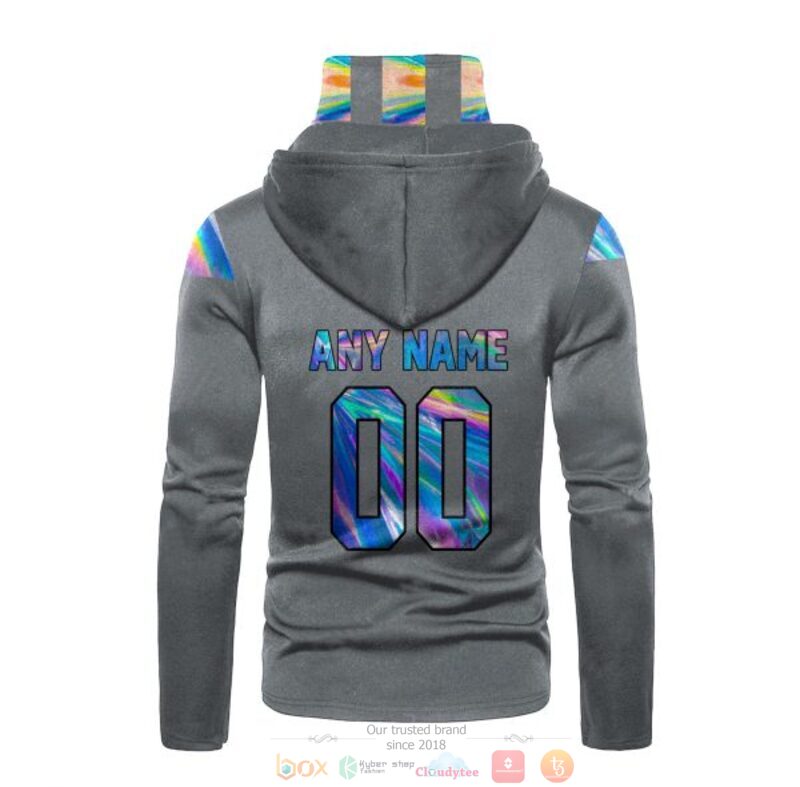 Nfl New York Jets Grey Custom Mask Hoodie Unique Game Day Fan Apparel - Image 3