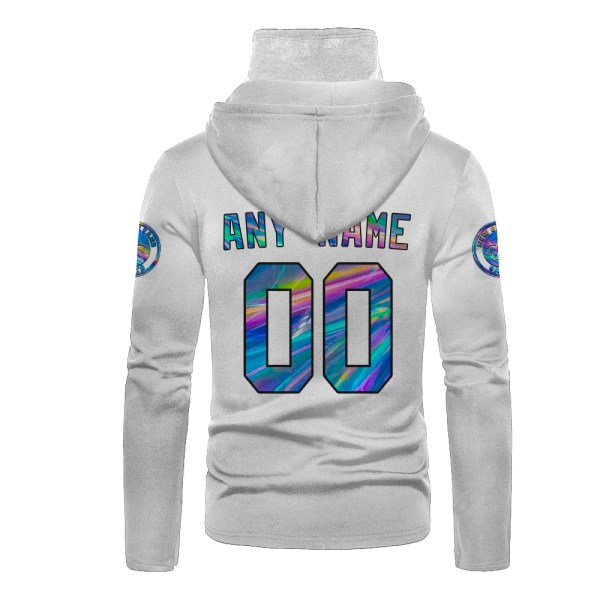 Nfl New Orleans Saints White Hologram Color Mask Hoodie Unique Game Day Fan Apparel - Image 3