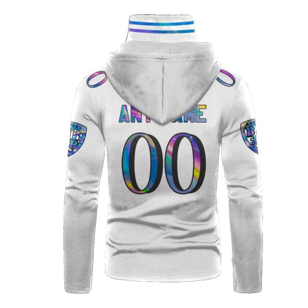 Personalized Baltimore Ravens Nfl White Custom 3D Hoodie Maskmask Hoodie Unique Game Day Fan Apparel - Image 3