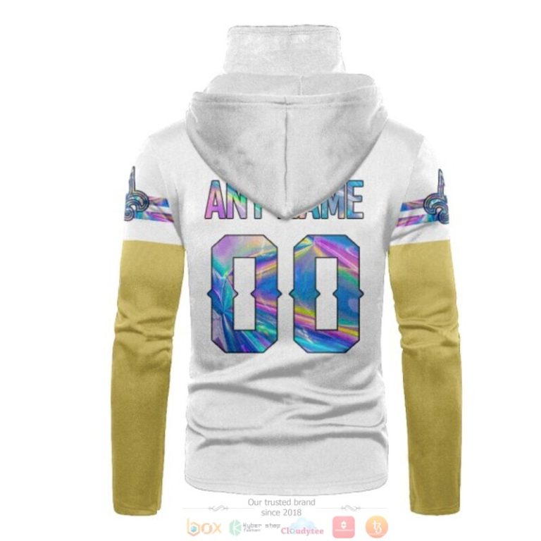 Personalized Nfl New Orleans Saints Nola White Custom 3D Hoodie Maskmask Hoodie Unique Game Day Fan Apparel - Image 3