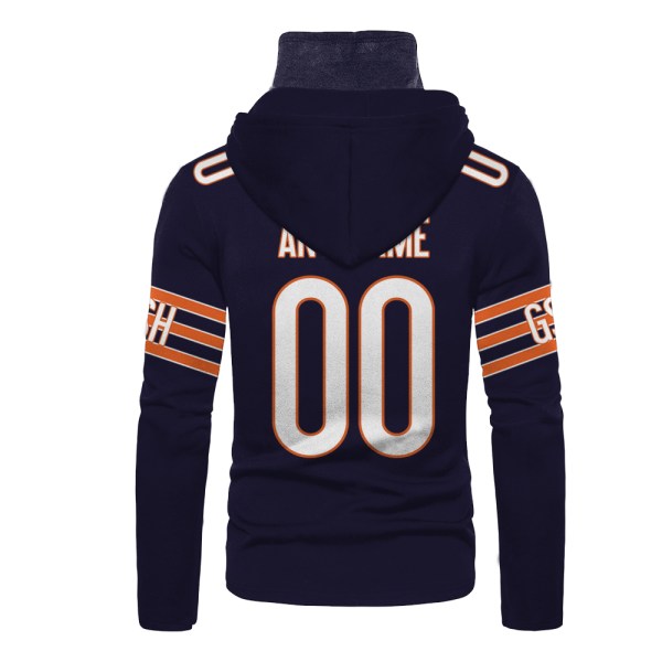 Personalized Nfl Chicago Bears Dark Purple 3D Hoodie Maskmask Hoodie Unique Game Day Fan Apparel - Image 3