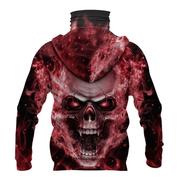 Nfl Washington Football Team Flameskull 3D Hoodie Maskmask Hoodie Unique Game Day Fan Apparel - Image 3