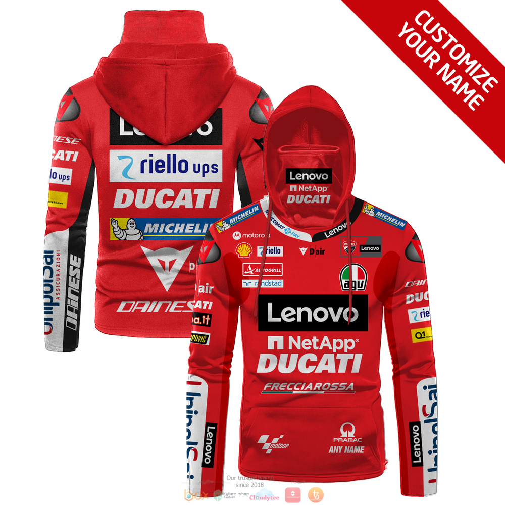 Personalized Lenovo Netapp Ducati Frecciarossa Custom 3D Hoodie Mask For Men & Women Fans - Image 3