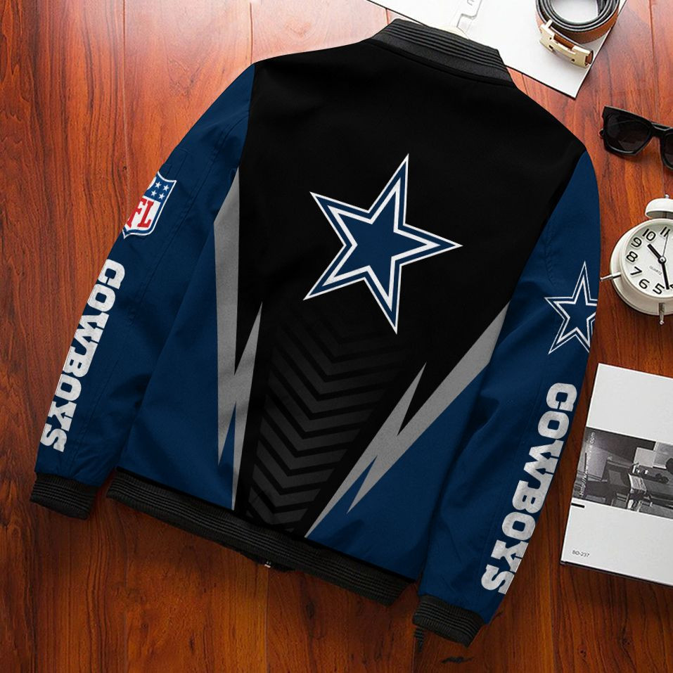 Dallas Cowboys Personalized Football Team Bomber Jacket Full Zip Jacket For Nfl Fans Sport - Image 2