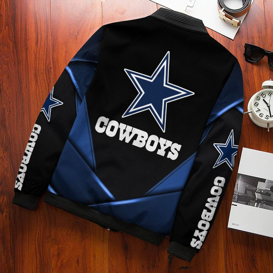 Dallas Cowboys Football Team Bomber Jacket Full Zip Jacket For Nfl Fan Sport Football Lover Gift - Image 2