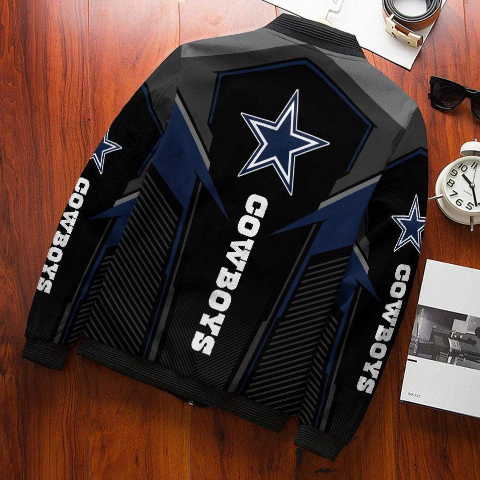 Dallas Cowboys Football Team Bomber Jacket Full Zip Jacket For Nfl Fan Sport Long Lasting Quality - Image 2