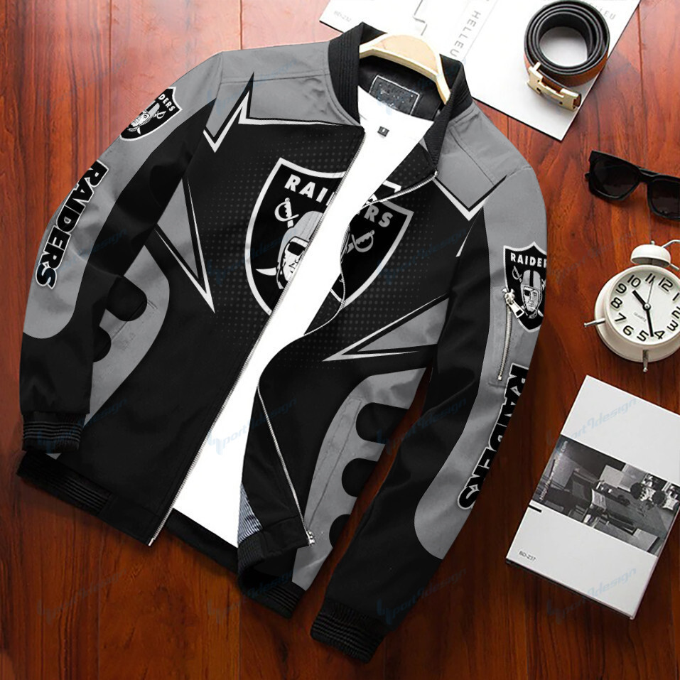 Las Vegas Raiders Personalized Bomber Jacket Gift For Nfl Team Fan - Image 2
