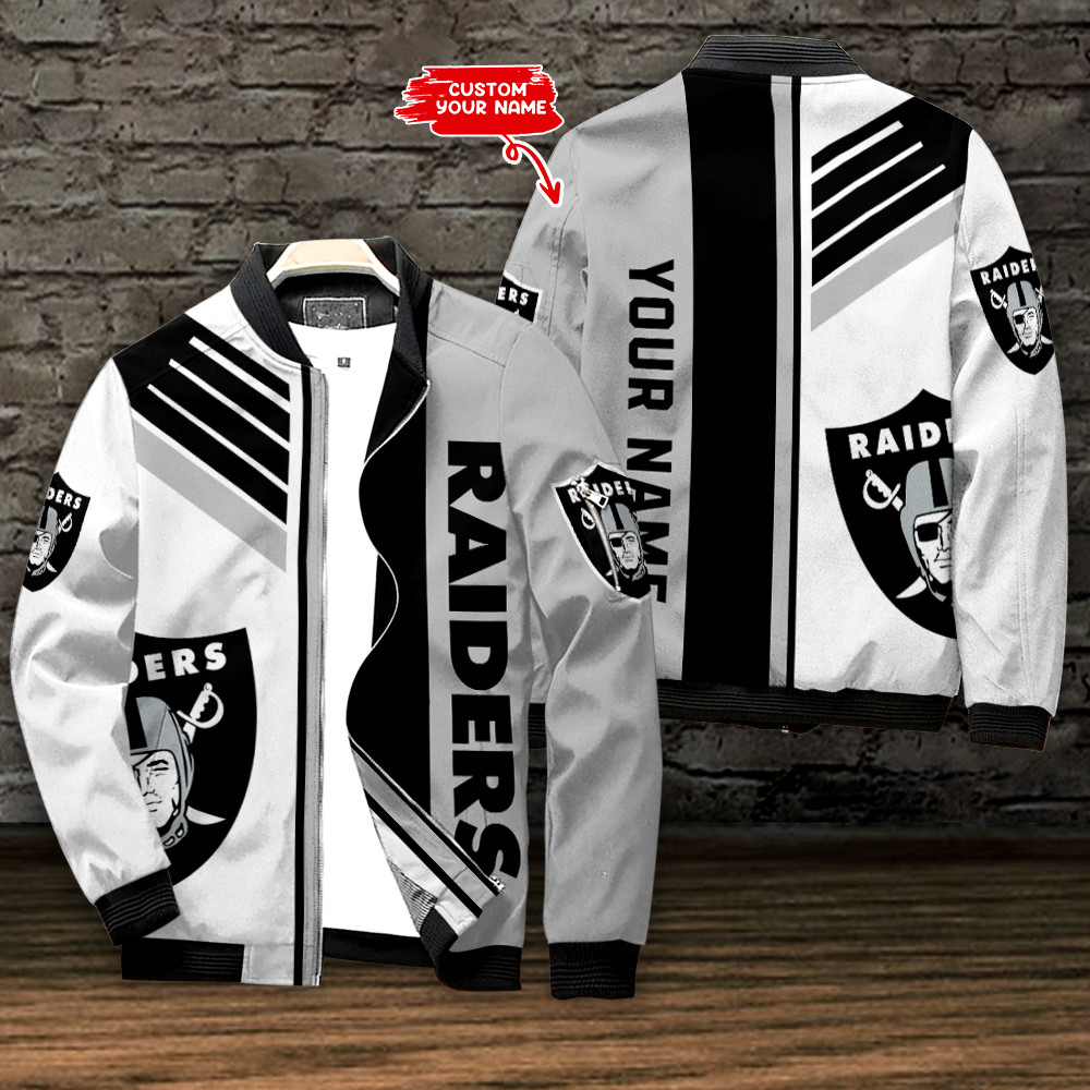Las Vegas Raiders Nation Football League Personalized Bomber Jacket Best Gift For Sport Team Fan - Image 2