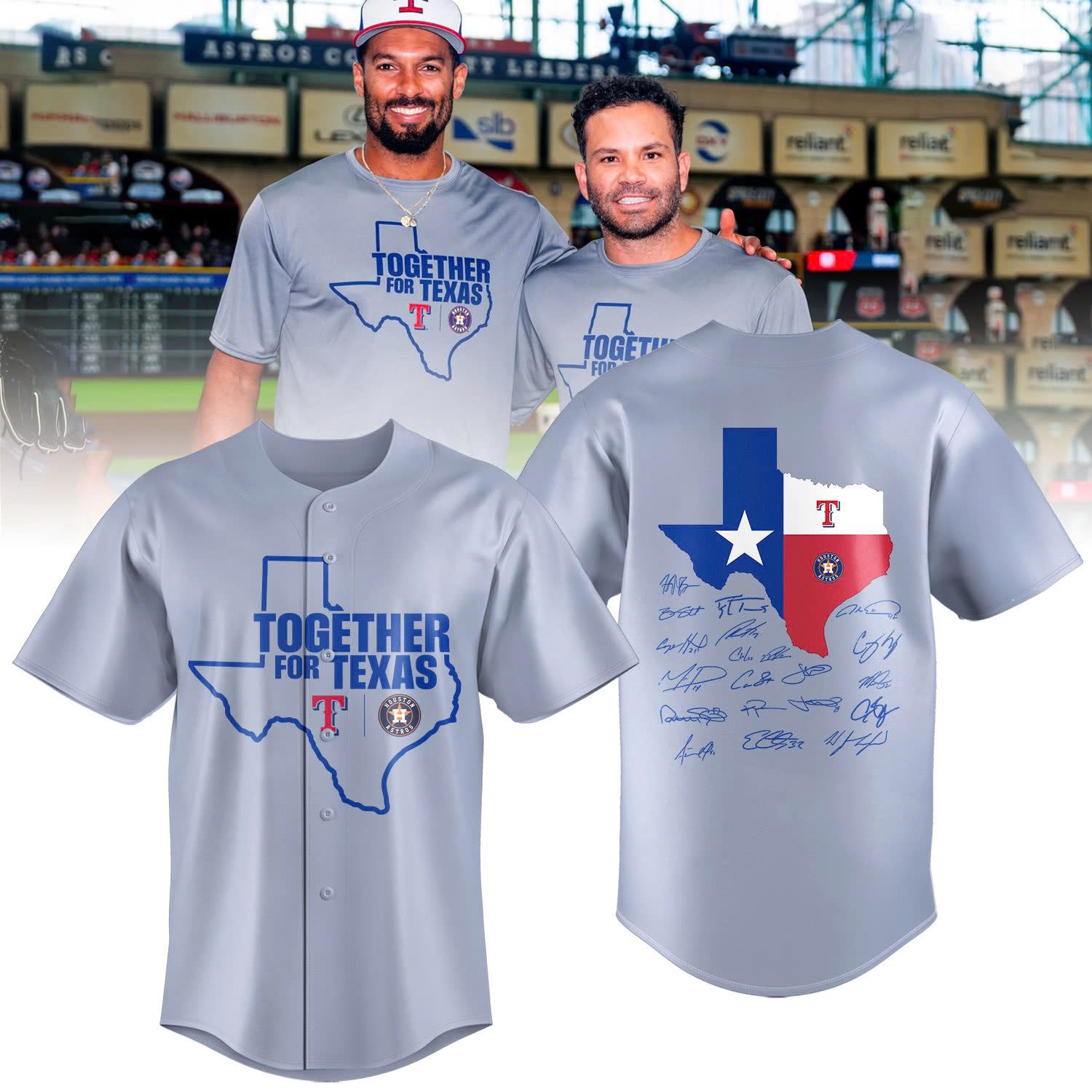 Together for Texas For Texas Rangers Fans Baseball Jersey