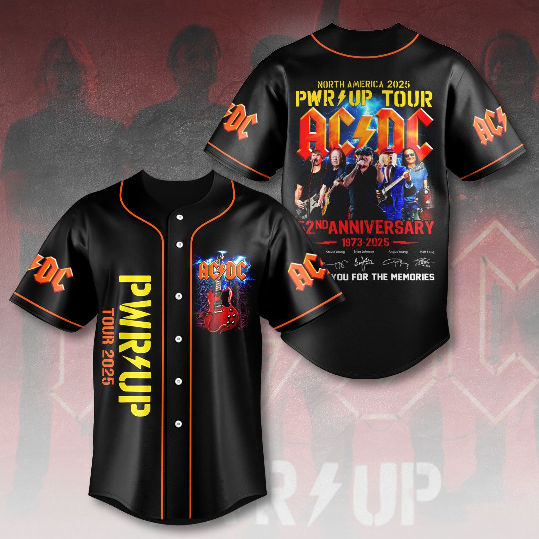 AC/DC Music Band Baseball Jersey For Men And Women