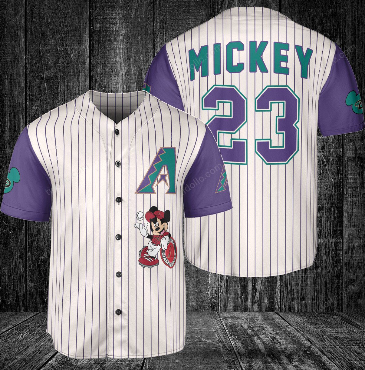 Arizona Diamondbacks Custom Mickey Baseball Jersey