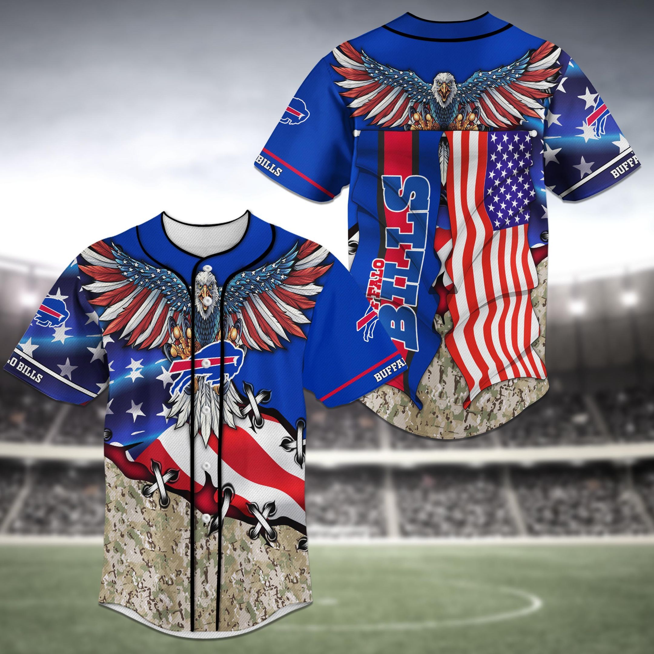 Buffalo Bills NFL Baseball Jersey For Men And Women