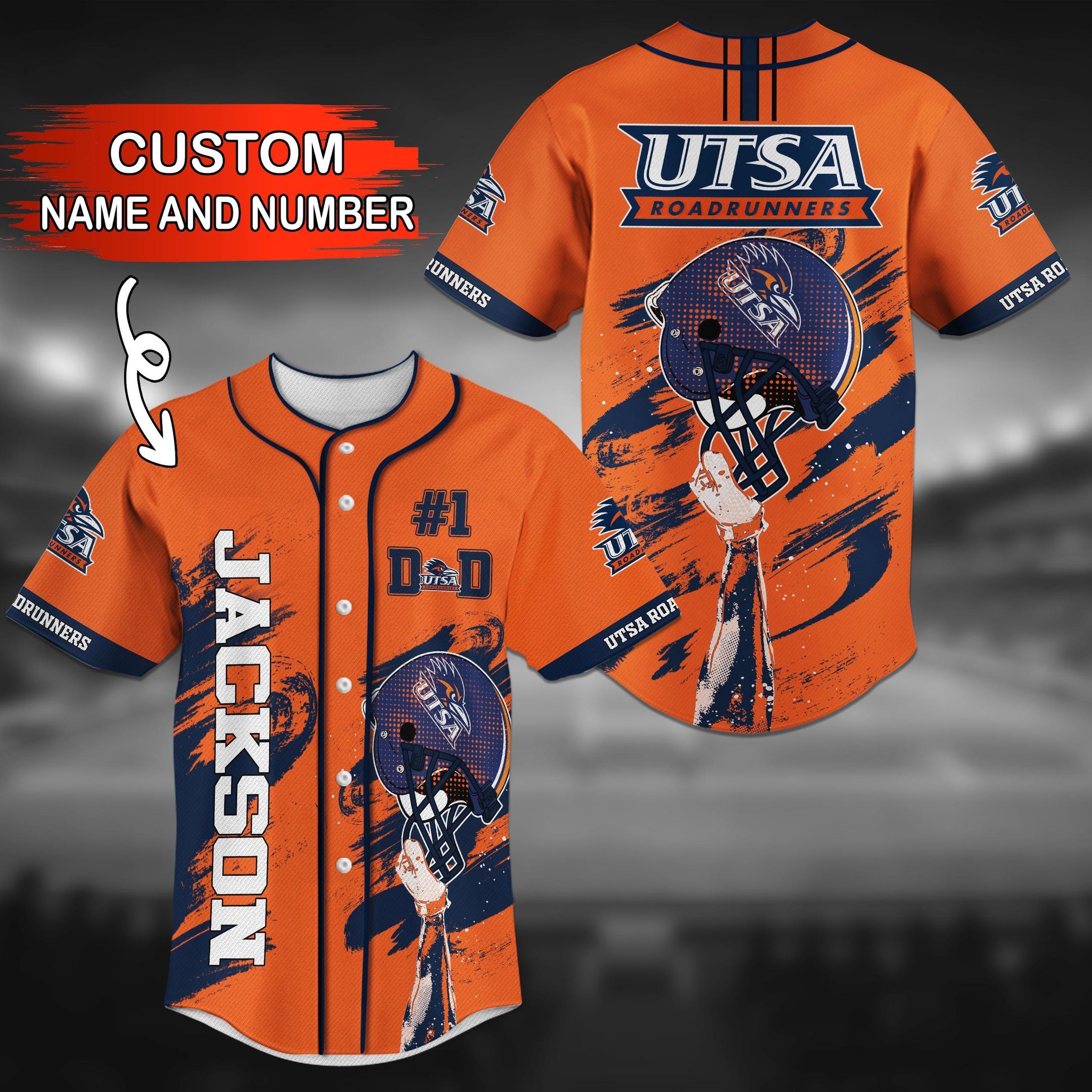UTSA Roadrunners NCAA Custom Baseball Jersey For Men And Women For Men And Women