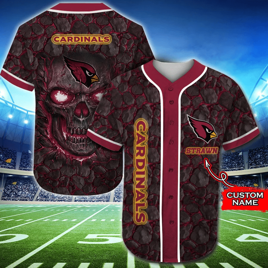 Arizona Cardinals NFL 3D Custom Baseball Jersey For Men And Women