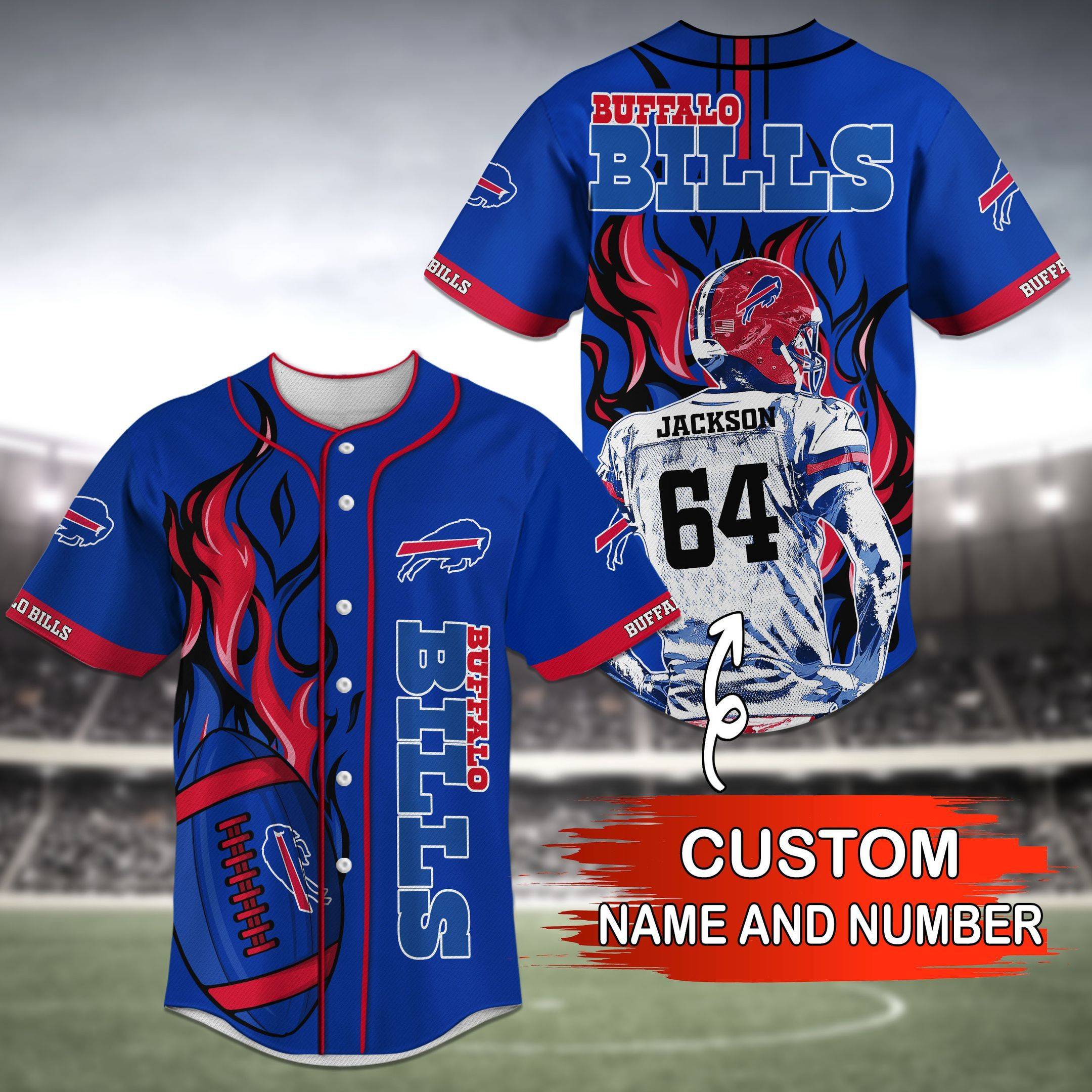 Buffalo Bills NFL Baseball Jersey For Men And Women Personalized 2023