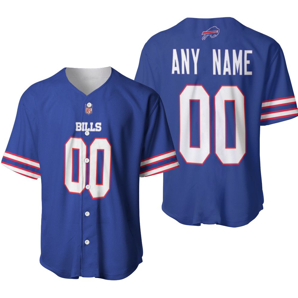 Buffalo Bills NFL American Football Team Game Royal 3D Designed Allover Gift For Bills Fans Baseball Jersey