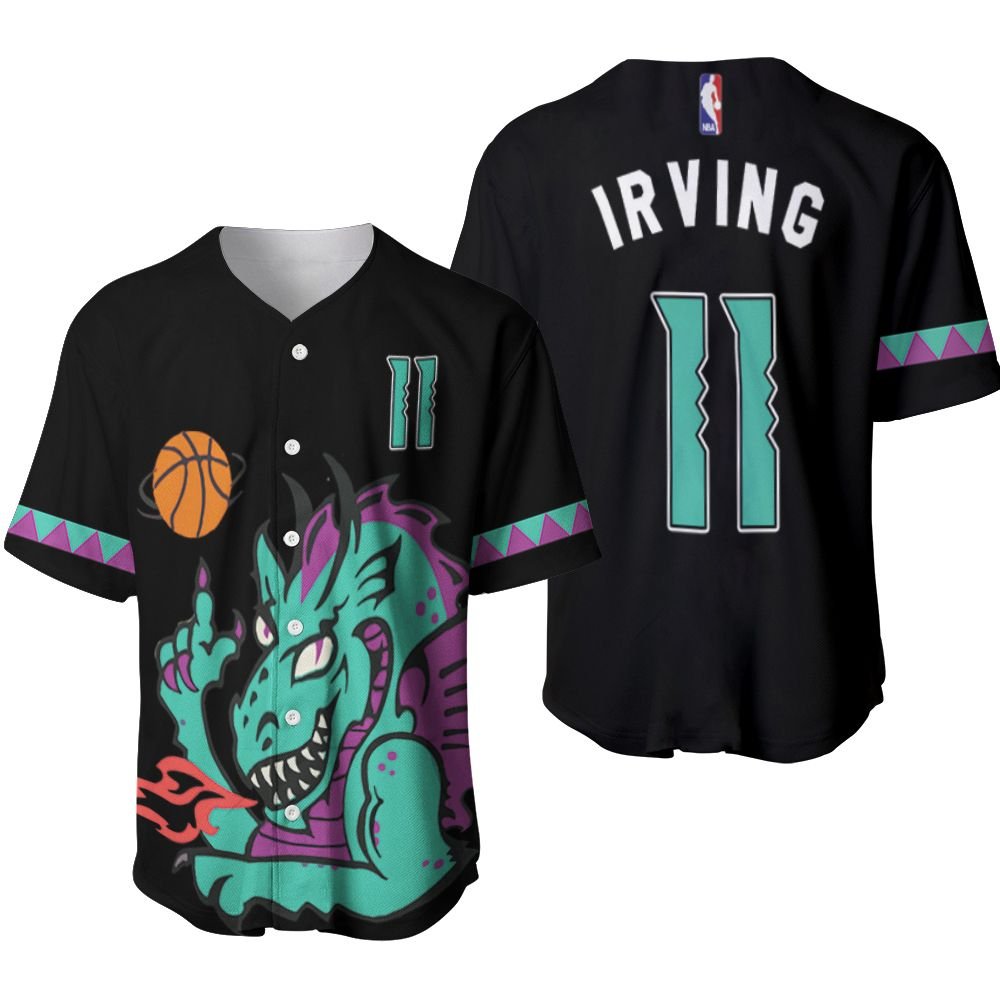 Brooklyn Nets Kyrie Irving #11 NBA Basketball New Arrival Black 2020 3D Designed Allover Gift For Nets Fans Baseball Jersey