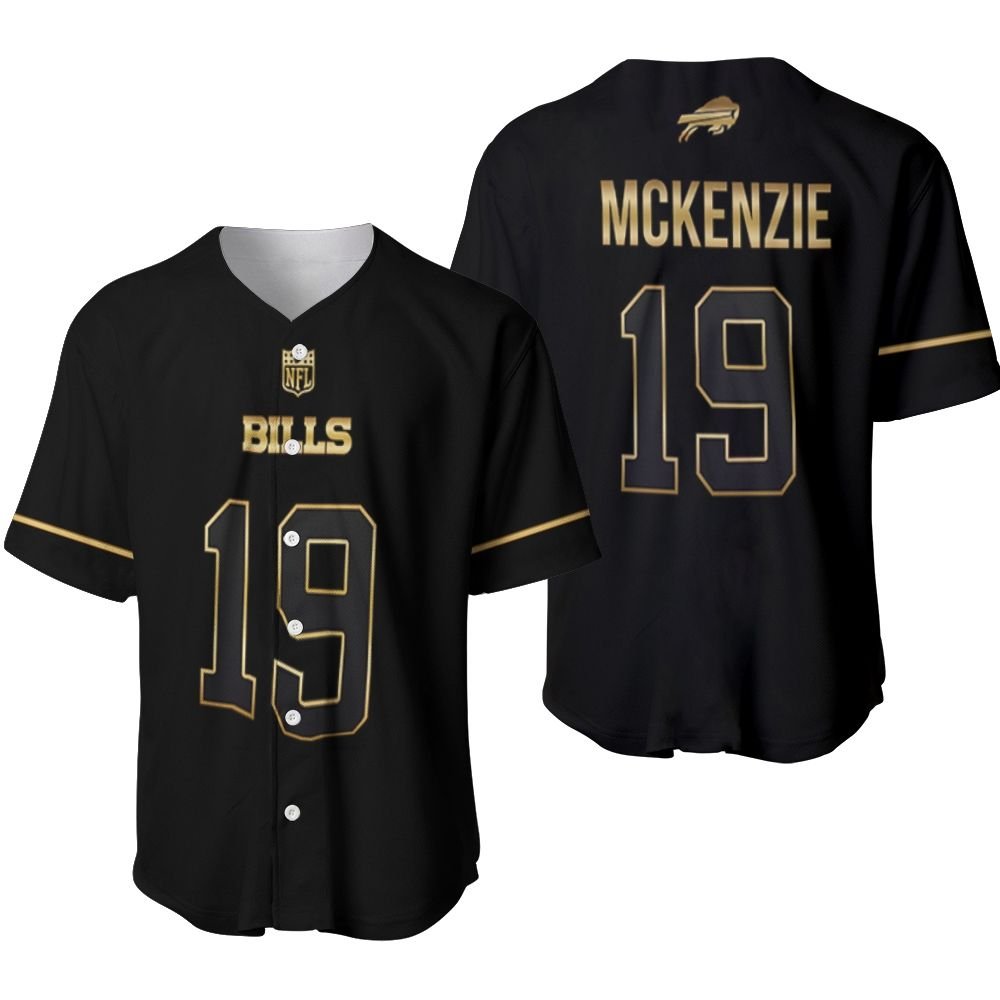 Buffalo Bills Isaiah McKenzie #19 Great Player NFL Black Golden Edition Vapor Limited Jersey Style Gift For Bills Fans Baseball Jersey