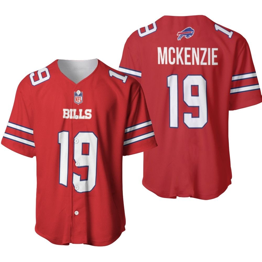 Buffalo Bills Isaiah McKenzie #19 Great Player NFL American Football Red Color Rush Jersey Style Gift For Bills Fans Baseball Jersey