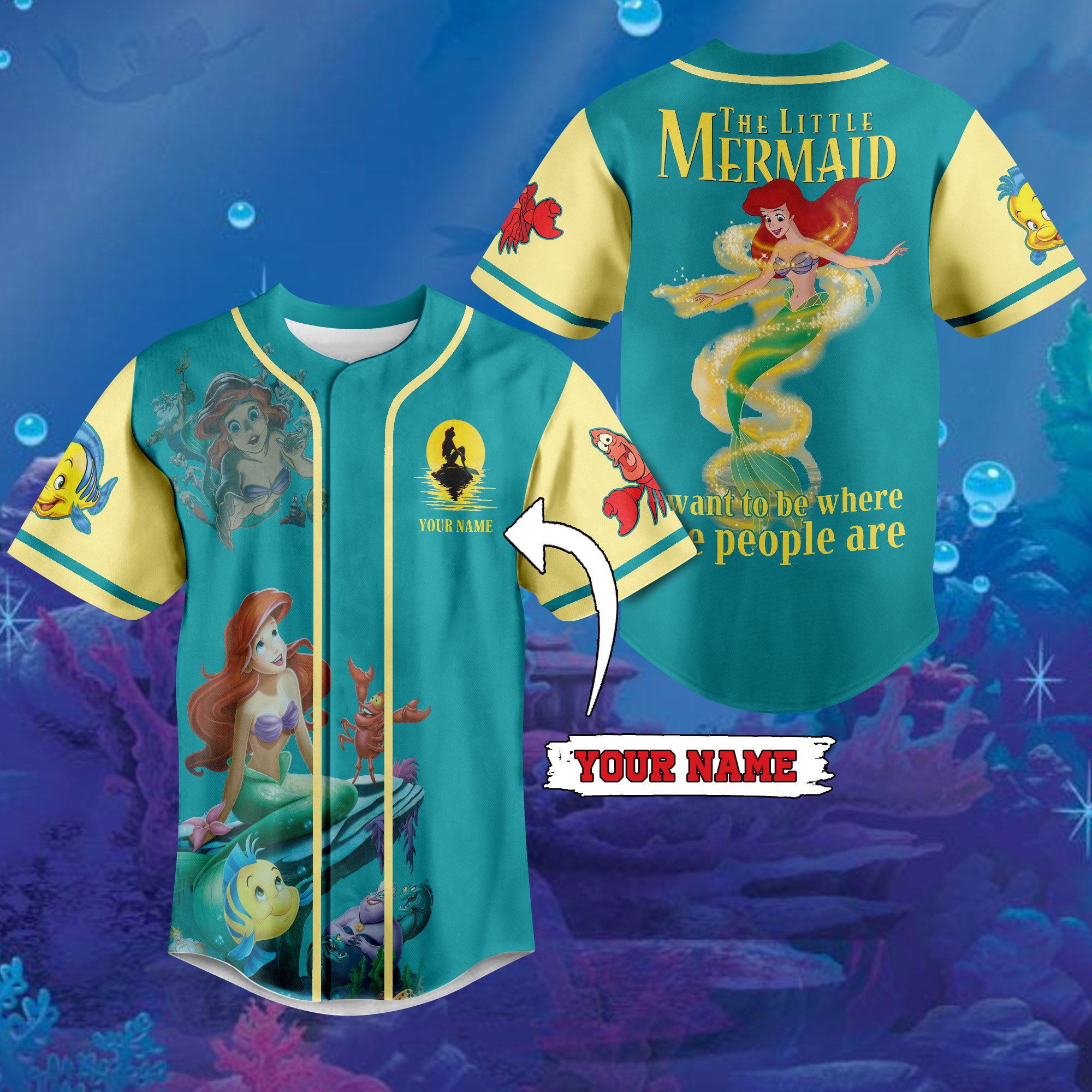 The Little Mermaid Baseball Jersey New Season For Fans