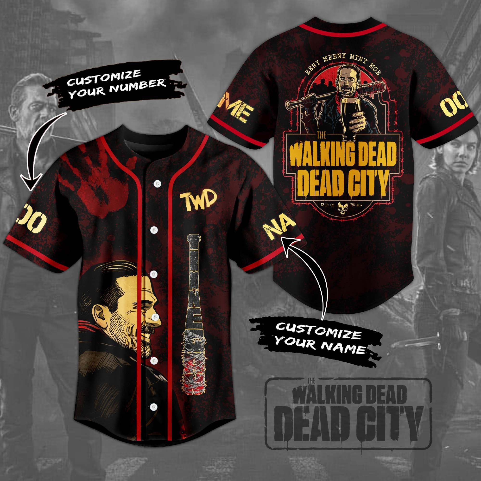 The Walking Dead: Dead City Baseball Jersey New Season For Fans
