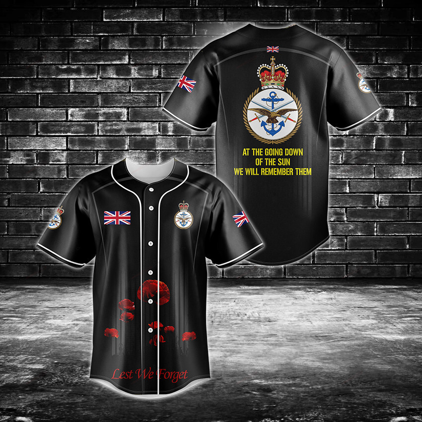 British Royal Navy Emblem Lest We For Get Baseball Jersey For Fan