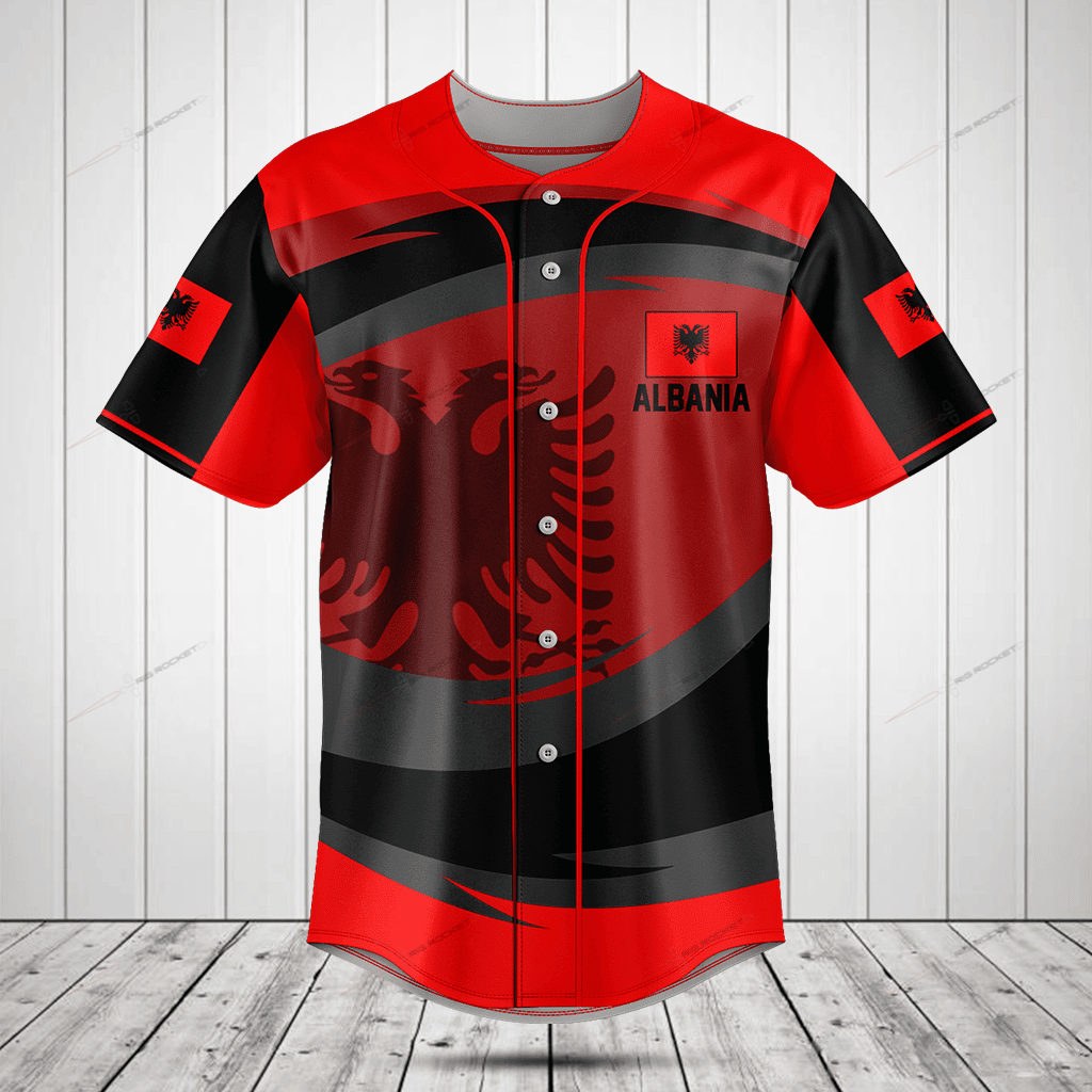 Albania Eagle Tornado Custom Baseball Jersey For Fan